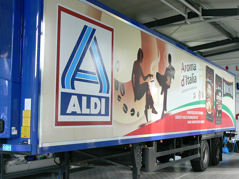 Fahrzeugbeschriftung Aldi