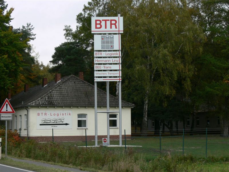Schildersysteme BTR Logistik